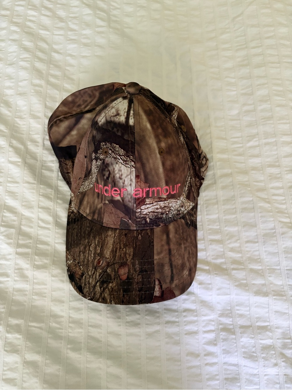 Under Armour Women's Brown Camo Hat with Black Trim